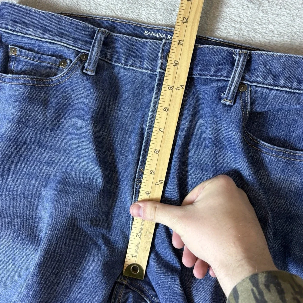 Banana Republic Travel Skinny Fit‎ Jeans Mens 35x30 (Fits 36x30) Blue Stretch